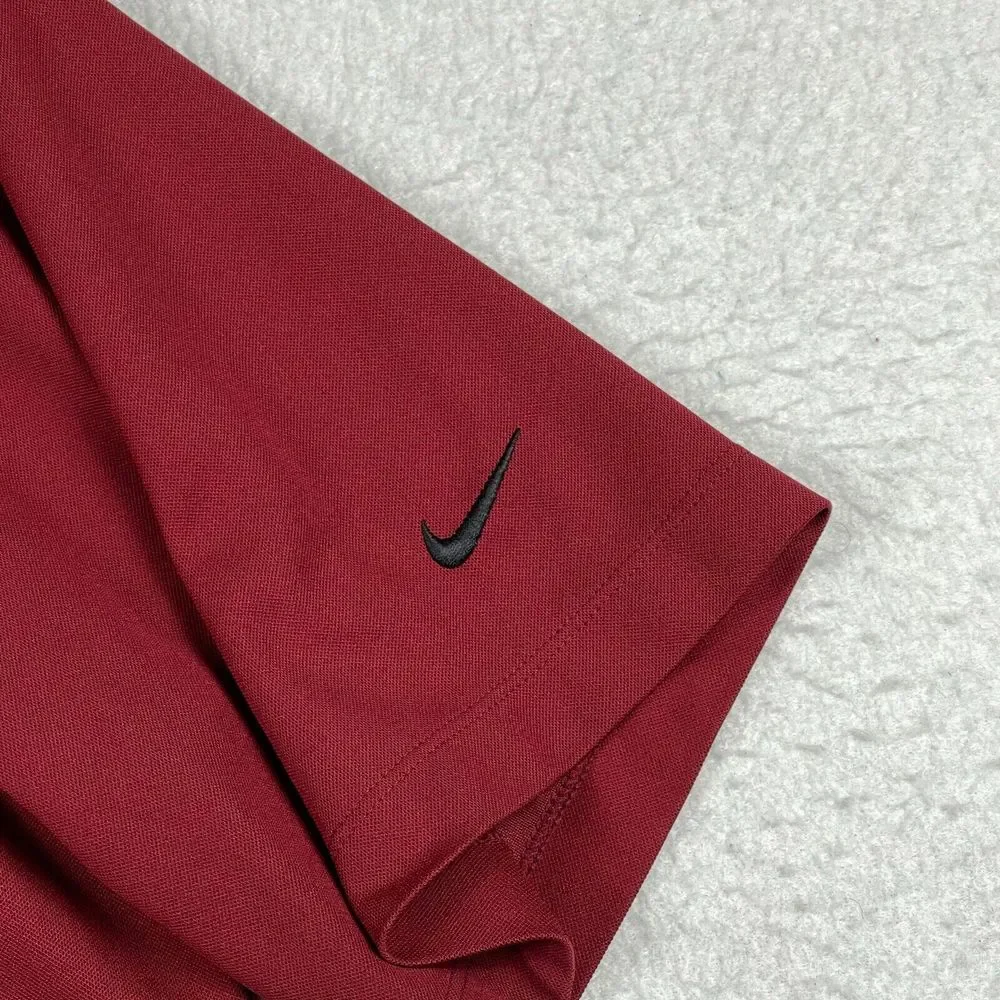 Nike Polo Shirt Mens Large Red Kwikset Logo Golf Travel Work‎ Carpenter Handyman